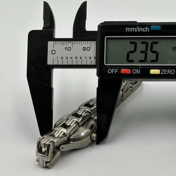 3/$30 Silver Tone Round Watch Black Dial 23MM Minimalist Classic 6.75" - Picture 12 of 14